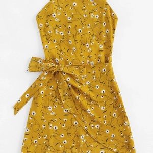 Floral yellow dress